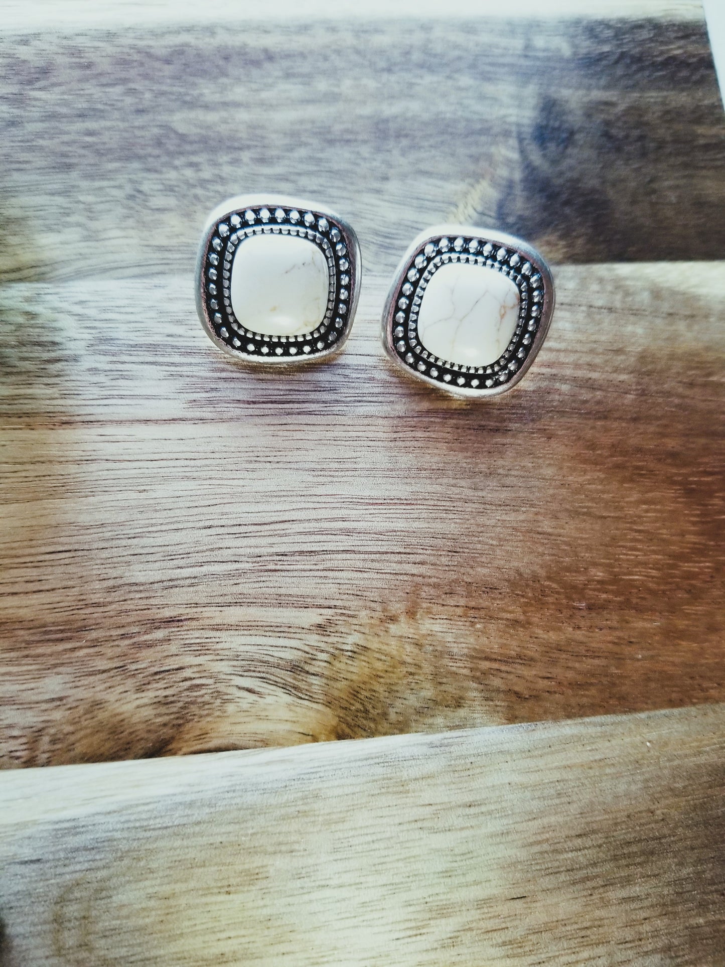 Stone Post Earrings